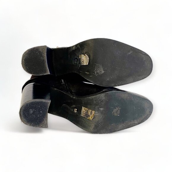 Jeffrey Campbell 3 buckle Rayburn Black Nubuck Ankle Boot Size 7.5 - Picture 11 of 15